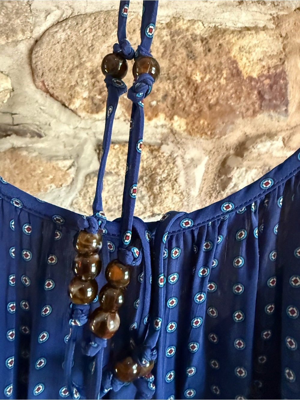 J. Crew Navy Blue Polka Dot Maxi Sundress - Picture 8 of 8